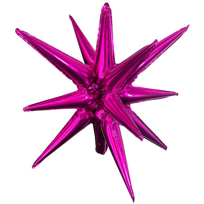 Party Brands 3D STAR-BURST ALL-IN-ONE - METALLIC MAGENTA (AIR-FILL ONLY) Foil Balloon 10183-PB-U