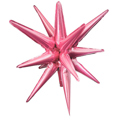 Party Brands 3D STAR-BURST ALL-IN-ONE - METALLIC PINK (AIR-FILL ONLY) Foil Balloon
