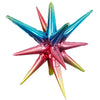 Party Brands 3D STAR-BURST ALL-IN-ONE - METALLIC RAINBOW OMBRE (AIR-FILL ONLY) Foil Balloon