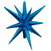 Party Brands 3D STAR-BURST ALL-IN-ONE - METALLIC SAPPHIRE BLUE (AIR-FILL ONLY) Foil Balloon