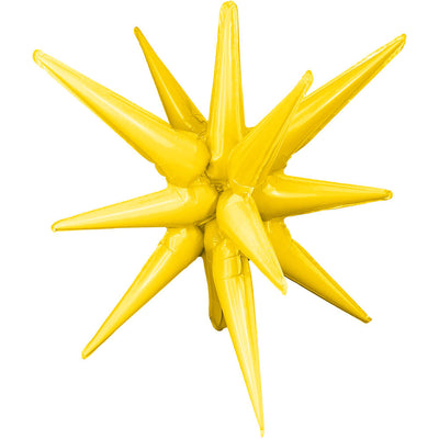 Party Brands 3D STAR-BURST ALL-IN-ONE - SUN YELLOW (AIR-FILL ONLY) Foil Balloon 10187-PB-U