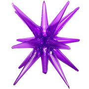 Party Brands 3D STAR-BURST ALL-IN-ONE - TRANSPARENT GRAPE PURPLE (AIR-FILL ONLY) Foil Balloon 10178-PB-U