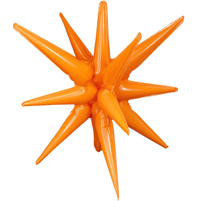 Party Brands 3D STAR-BURST ALL-IN-ONE - TROPICAL ORANGE (AIR-FILL ONLY) Foil Balloon 10188-PB-U