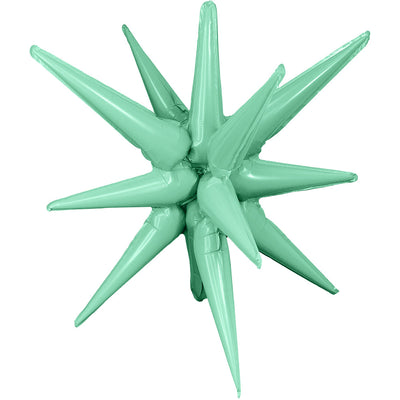 Party Brands 3D STAR-BURST ALL-IN-ONE - TURQUOISE (AIR-FILL ONLY) Foil Balloon 10181-PB-U