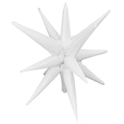Party Brands 3D STAR-BURST ALL-IN-ONE - WHITE (AIR-FILL ONLY) Foil Balloon 10184-PB-U