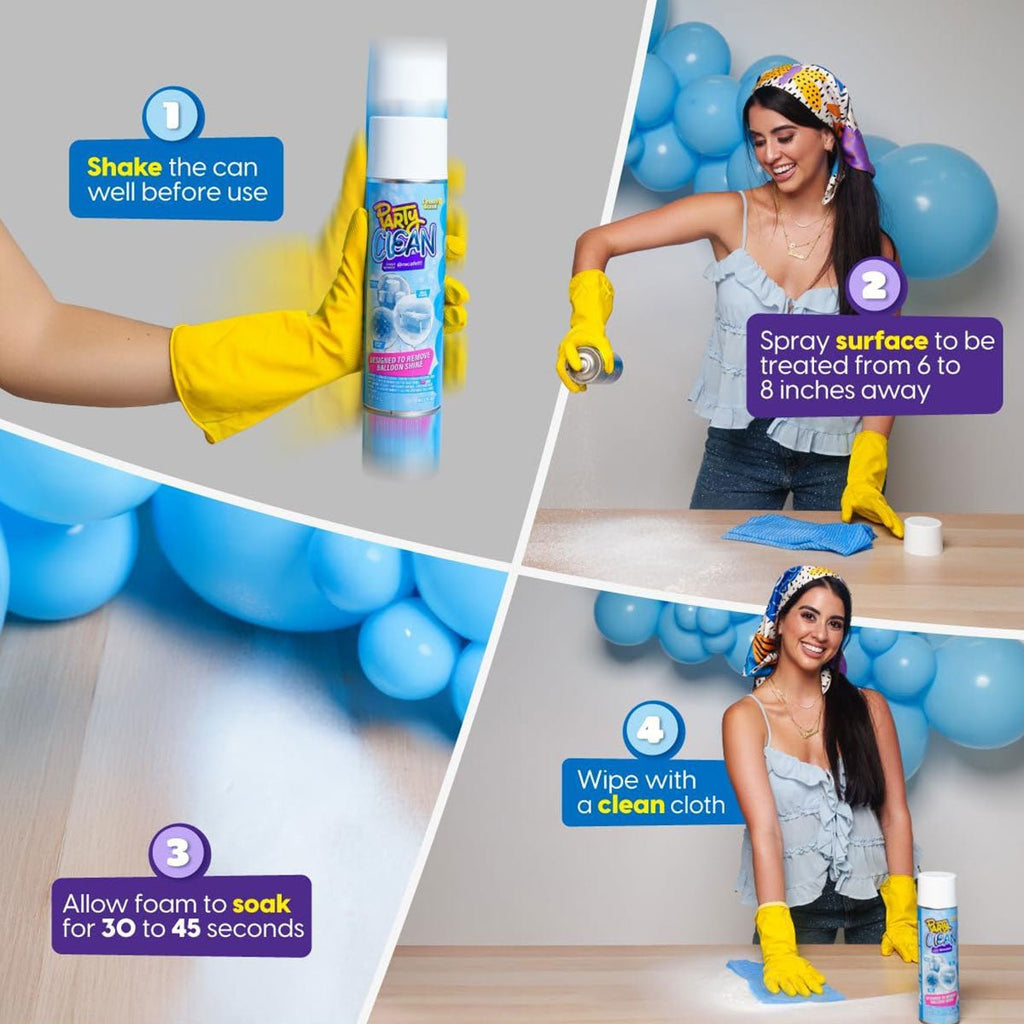 Party Clean 14oz Latex Shine Remover Lemon Scent CRI-152-C - LA Balloons