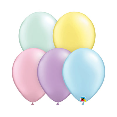 Qualatex 11 inch QUALATEX PASTEL PEARL ASSORTMENT Latex Balloons 43755-Q