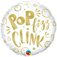 Qualatex 18 inch POP FIZZ CLINK Foil Balloon 15043-Q-P