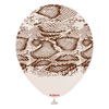 LA Balloons INSTABALLOONS PRODUCT: Safari Snake Print White Sand Brown 12″ Latex Balloons (25 count) KA-21257033