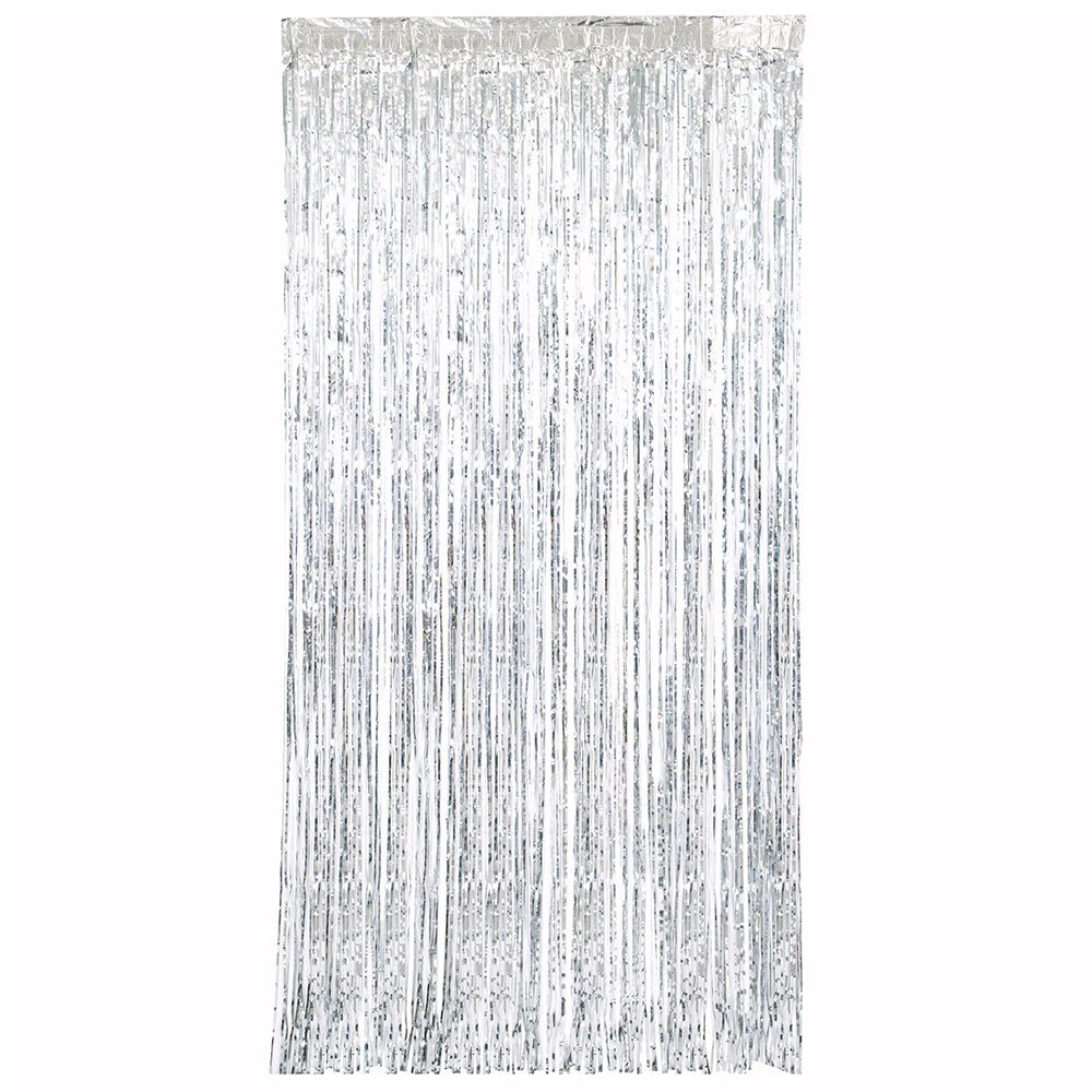 SILVER FRINGE DOOR CURTAIN 3.25ft X 6.5ft