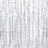 SILVER FRINGE DOOR CURTAIN 3.25ft X 6.5ft - LA Balloons