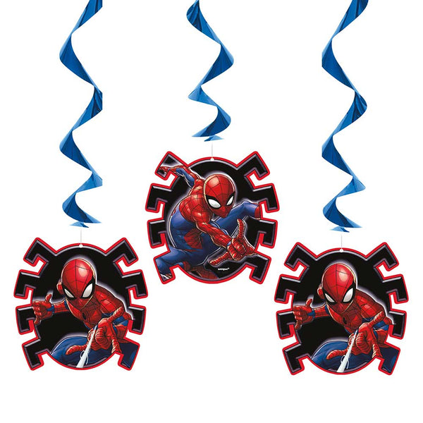 SPIDER - MAN HANGING SWIRLS (3 PK) - LA Balloons