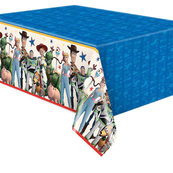 TOY STORY 4 RECTANGULAR PLASTIC TABLE COVER 54 inch X 84 inch - LA Balloons
