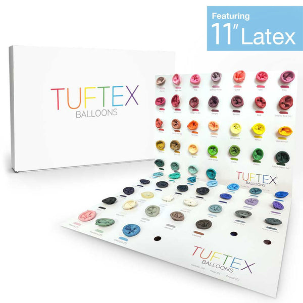 TUFTEX LATEX COLOR PORTFOLIO WITH 11 INCH BALLOONS - LA Balloons