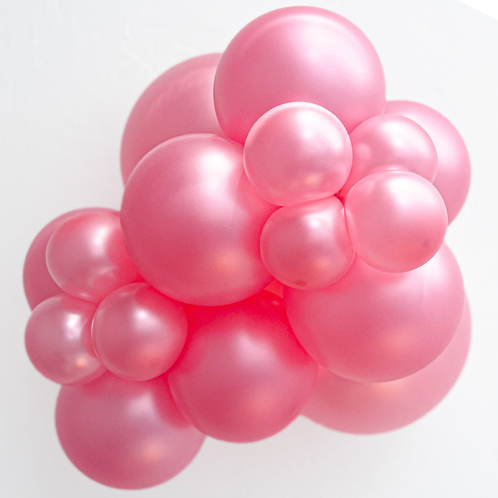 TUFTEX 5 inch TUFTEX METALLIC SHIMMERING PINK Latex Balloons 15038-M