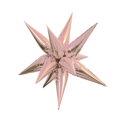 Unique 12 POINT JUMBO STAR-BURST - ROSE GOLD (AIR-FILL ONLY) Foil Balloon