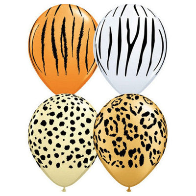 Qualatex 11 inch SAFARI ASSORTMENT Latex Balloons 12568-Q