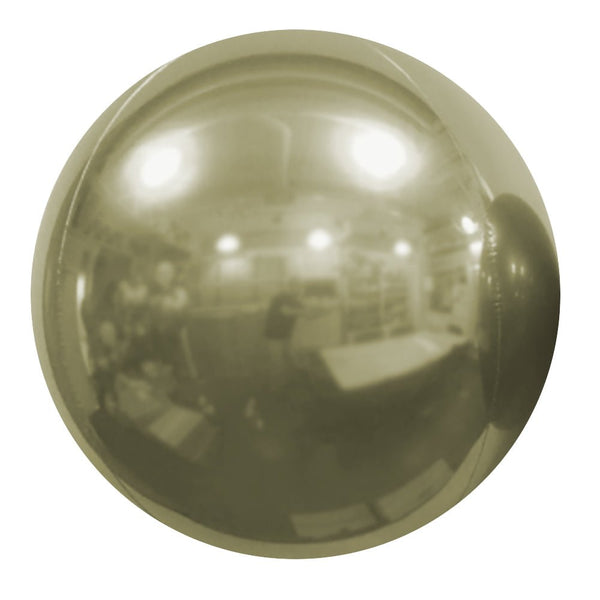 10 inch MIRROR BALLOON - WHITE GOLD - LA Balloons