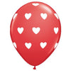 11 inch BIG HEARTS (6 PK) - LA Balloons