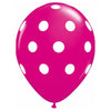 11 inch BIG POLKA DOTS - WILD BERRY - LA Balloons