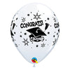 11 inch CONGRATS! CAP - WHITE - LA Balloons