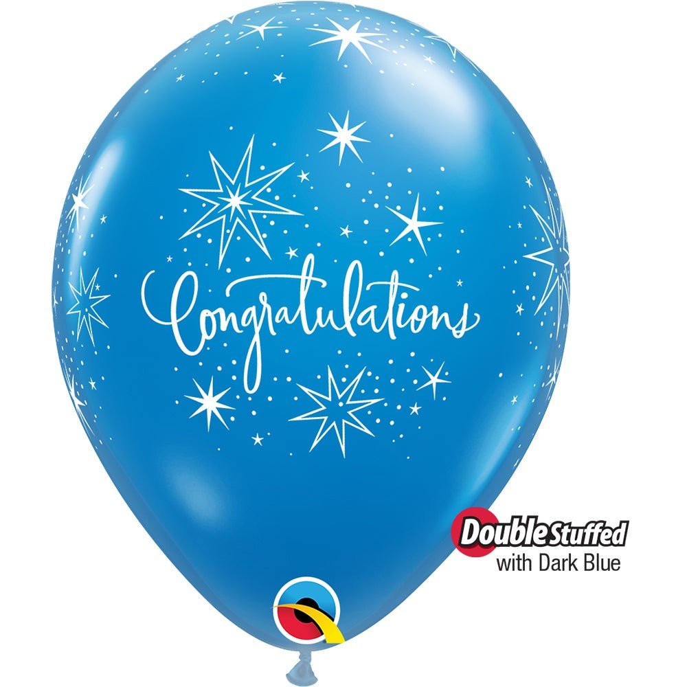 11 inch CONGRATULATIONS ELEGANT - DIAMOND CLEAR - LA Balloons