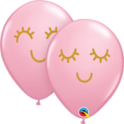 Qualatex Palloncino In Foil Happy Face Rosa 45,7 Cm - Palloncino Gonfiabile Per Feste, 1 Pezzo - copertina