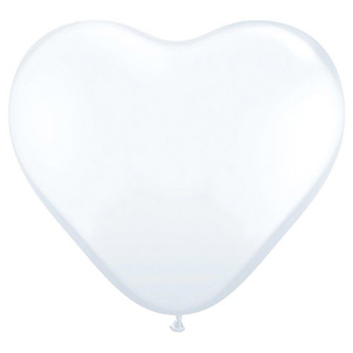 11 inch HEARTS - WHITE - LA Balloons