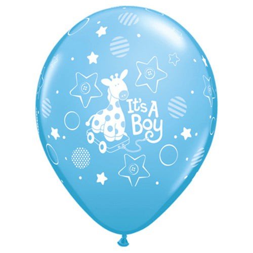 11 inch IT'S A BOY SOFT GIRAFFE - LA Balloons