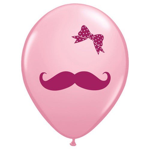 11 inch MUSTACHE & RIBBON - LA Balloons