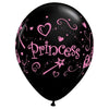 11 inch PRINCESS - ONYX BLACK - LA Balloons