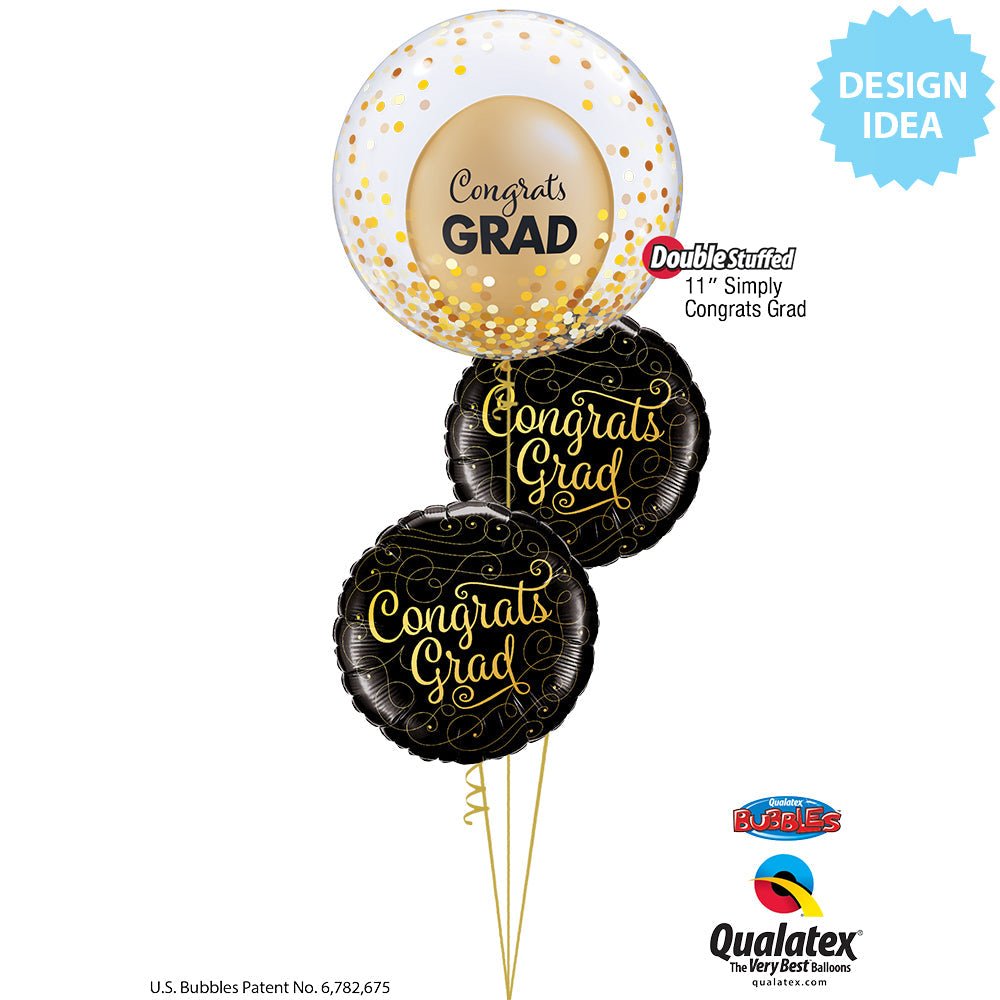 11 inch SIMPLY CONGRATS GRAD - ASSORTED - LA Balloons