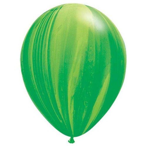 11 inch SUPERAGATE - GREEN RAINBOW - LA Balloons