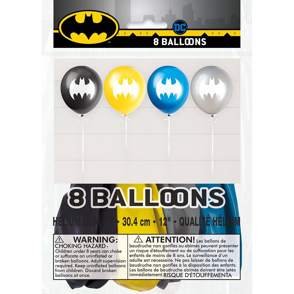 12 inch BATMAN SYMBOL (8 PK) - LA Balloons