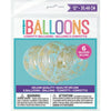 12 inch CLEAR BALLOONS WITH GOLD CONFETTI BALLOON (6 PK) - LA Balloons