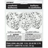 12 inch CLEAR BALLOONS WITH MIDNIGHT BLACK CONFETTI (6 PK) - LA Balloons