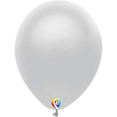 12 inch FUNSATIONAL METALLIC SILVER - LA Balloons