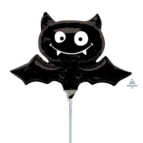 13 inch BLACK BAT MINI SHAPE (AIR - FILL ONLY) - LA Balloons