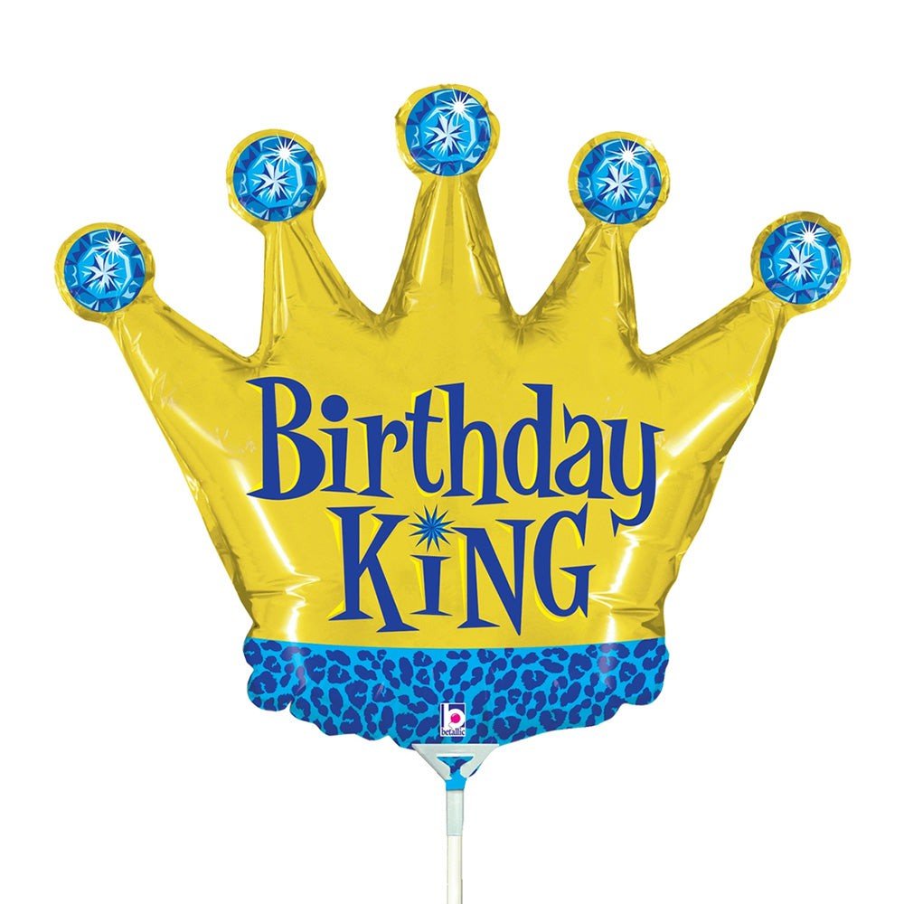 14 inch BIRTHDAY KING MINI SHAPE (AIR-FILL ONLY)