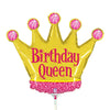 14 inch BIRTHDAY QUEEN MINI SHAPE (AIR - FILL ONLY) - LA Balloons