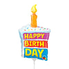 14 inch BIRTHDAY RAINBOW CAKE & CANDLE MINI SHAPE (AIR - FILL ONLY) - LA Balloons