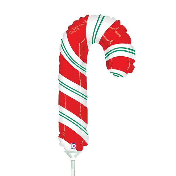 14 inch CANDY CANE MINI SHAPE (AIR - FILL ONLY) - LA Balloons