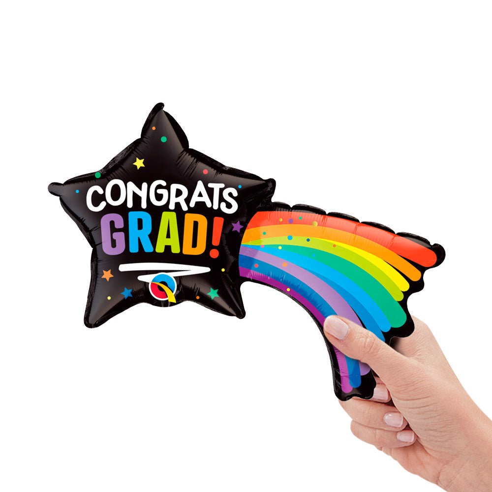 14 inch CONGRATS GRAD SHOOTING STAR MINI SHAPE (AIR-FILL ONLY)