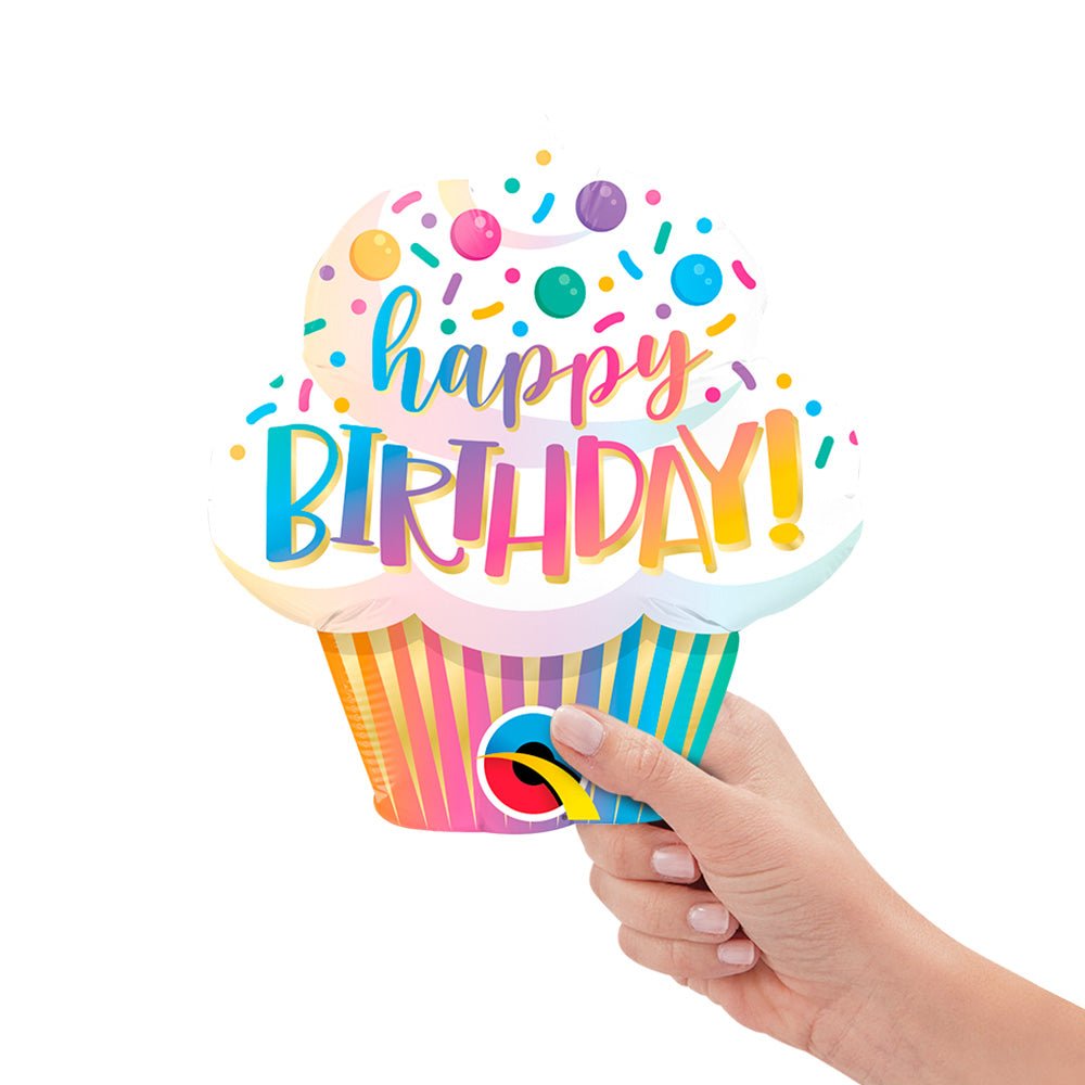 14 INCH MINI BIRTHDAY OMBRE CUPCAKE (AIR-FILL ONLY)