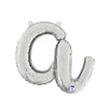14 inch SCRIPT LETTER A - SILVER (AIR - FILL ONLY) - LA Balloons