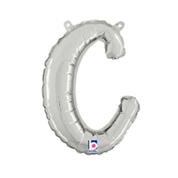 14 inch SCRIPT LETTER C - SILVER (AIR-FILL ONLY)