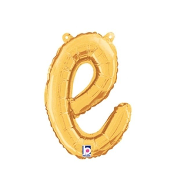 14 inch SCRIPT LETTER E - GOLD (AIR-FILL ONLY)