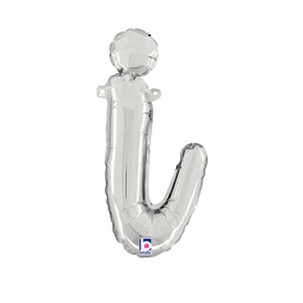 14 inch SCRIPT LETTER I - SILVER (AIR-FILL ONLY)