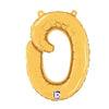 14 inch SCRIPT LETTER O - GOLD (AIR - FILL ONLY) - LA Balloons