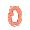 14 inch SCRIPT LETTER O - ROSE GOLD (AIR - FILL ONLY) - LA Balloons